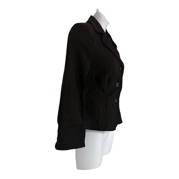 Monroe & Main Jacquard Black Suit Business Office Dinner Party Blazer Skirt Set - Picture 6 of 16